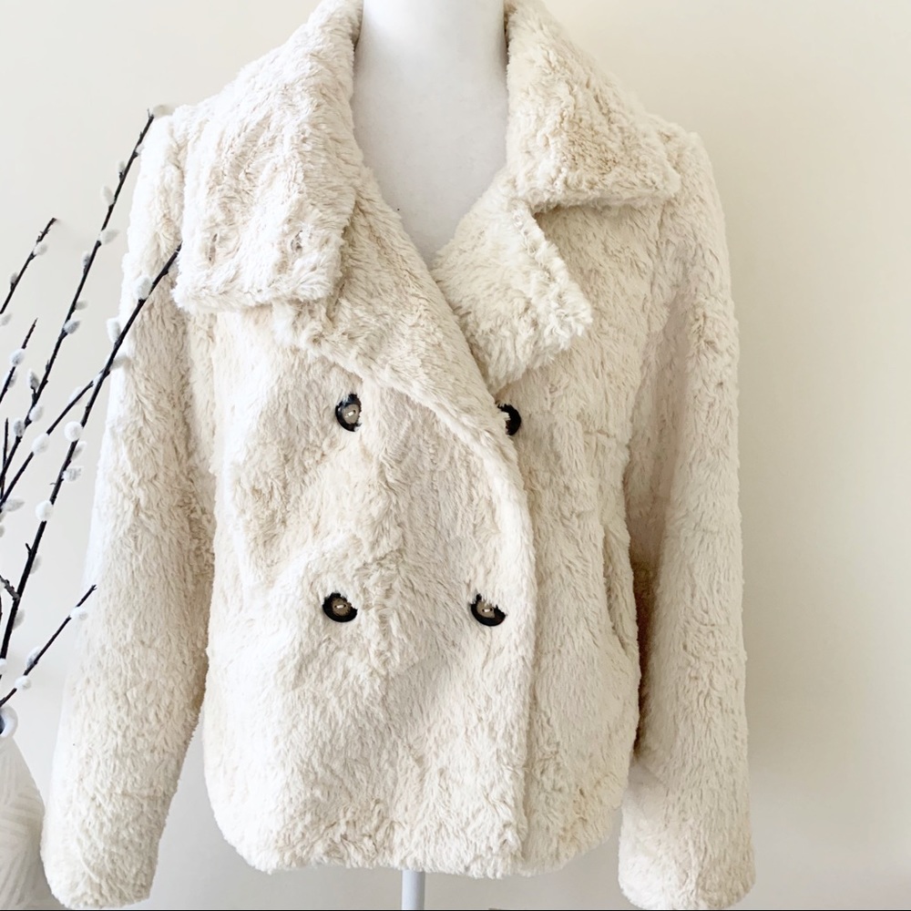 Like New! Rachel Roy Faux Fur Peacoat